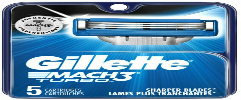 gillette mach3 turbo 5 pieces